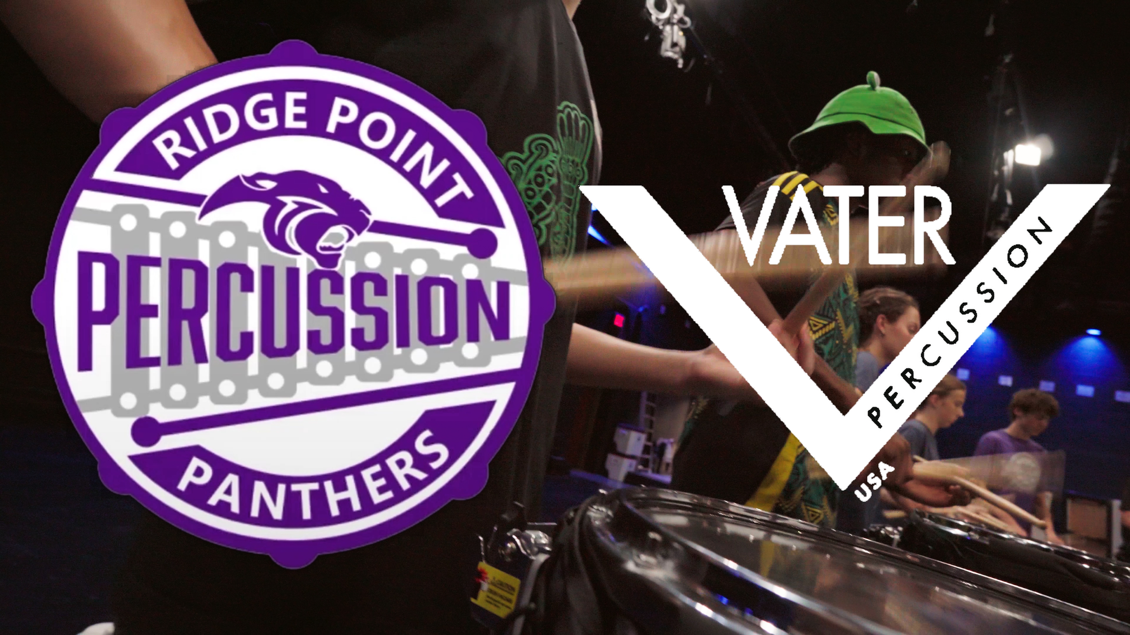 Ridge Point High School Percussion Panthers and Vater Percussion collaboration logo graphic