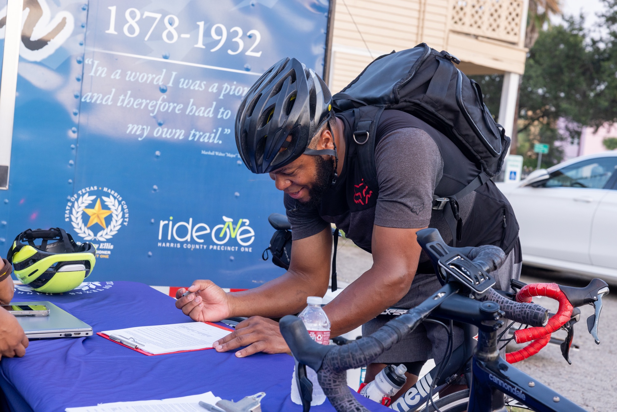 Photo from the Emancipation Trail Bike Ride